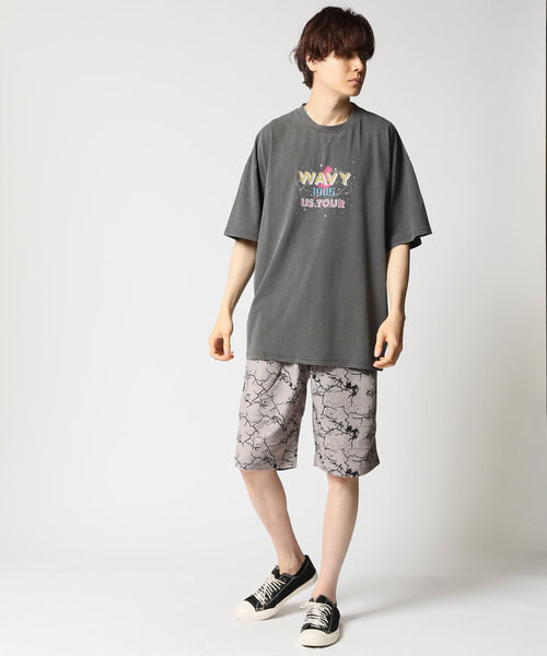 tシャツ Tシャツ メンズ ケミカルウォッシュ/ピグメント オーバーサイズ ポップカルチャー ストリート プリント 半袖Tシャツ  edakka｜zozo｜16