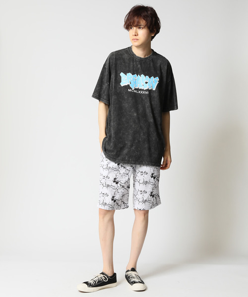URKOOL ヴィンテージウォッシュ ストリート 半袖シャツ VINTAGE WASH CROSS TEE -2.COLOR- | WALKIN STORE WEB SHOP