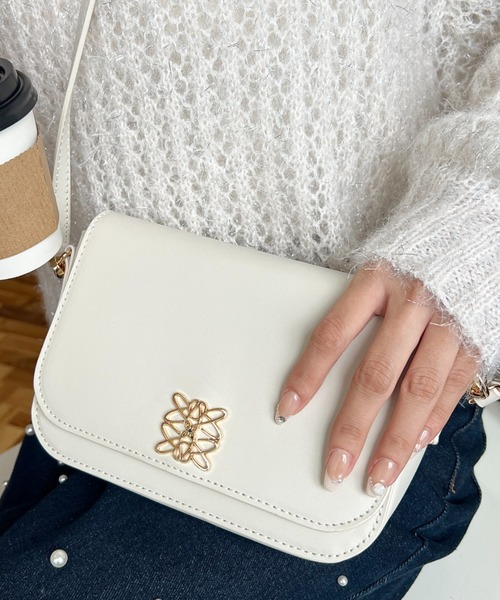 【 】MONOGRAM FLAP SHOULDER BAG ショルダーバッグ レザー調ショルダーバッグ | レディース,バッグ,ショルダー