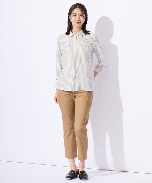 ブラウス シャツ 「洗える」ウォッシャブルキュプラツイル