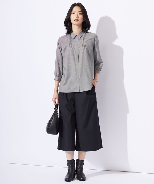 ブラウス シャツ 「洗える」ウォッシャブルキュプラツイル
