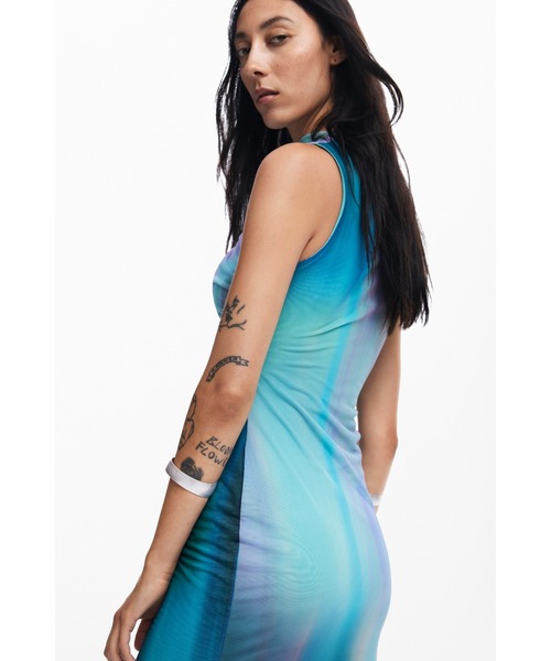 Desigual ワンピース VESTTHUIR ワンピースノースリーブ : ZOZOTOWN 