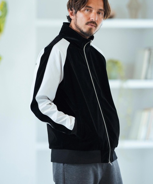 Magine（マージン） スカジャン mj10059-Sleeve Line Velor Stand