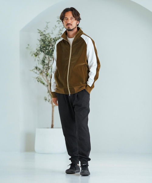 Magine（マージン） スカジャン mj10059-Sleeve Line Velor Stand