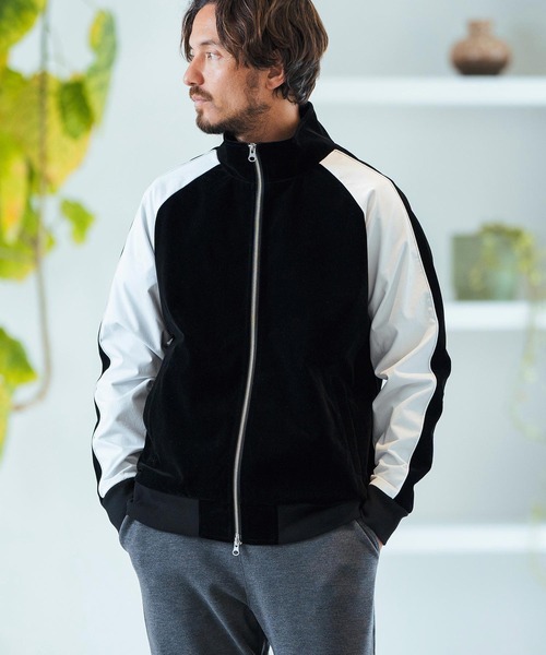 Magine（マージン） スカジャン mj10059-Sleeve Line Velor Stand