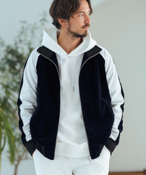 Magine（マージン） スカジャン mj10059-Sleeve Line Velor Stand