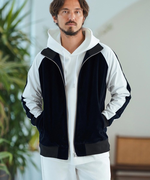 Magine（マージン） スカジャン mj10059-Sleeve Line Velor Stand