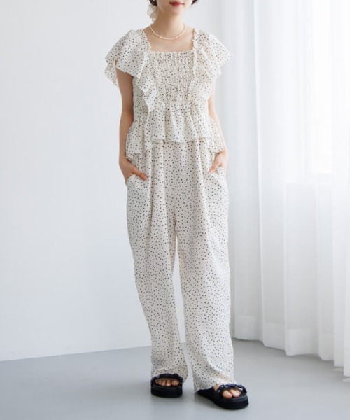 HYEON ヘヨン サロペット ロンパース セール】BACK ZIPデニムロンパース（サロペット/オーバーオール