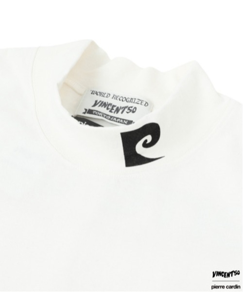 tシャツ VINCENT50　PierreBACK LOGO MOCK NECK / バンソンサンカント ピエール バックプリントモックネック レディ