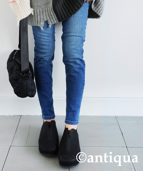 antiqua（アンティカ） スリッポン 傾斜ソールスリッポン レディース