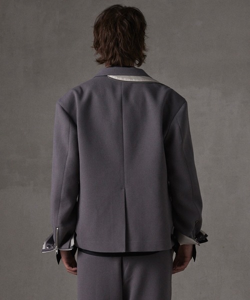 GRANCY Reverse Layered Design ジャケット M GRANCY】Reverse LayeredDesign TailoredJacket / リバース
