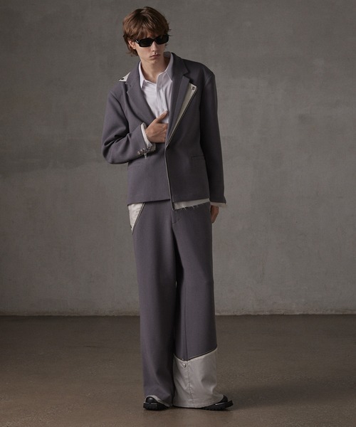 グランシー/GRANCY/リバース レイヤードデザイン テーラードジャケット GRANCY】Reverse LayeredDesign TailoredJacket / リバース