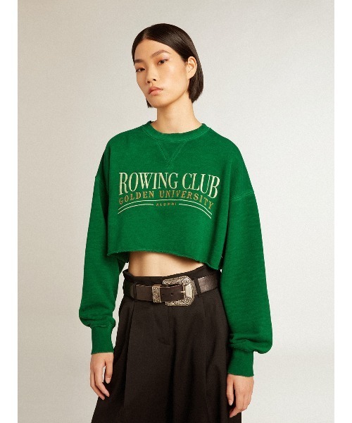 ゴールデングース  グロップドスウェット GOLDEN GOOSE（ゴールデングース） トレーナー スウェット クロップド