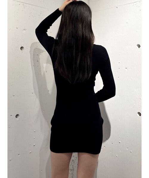 GYDA ワンピース GYGYプレートタイトニットワンピース