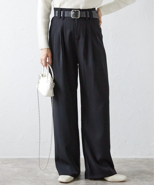 ap retro パンツ ベルト付きトラウザーパンツ レディース : ZOZOTOWN