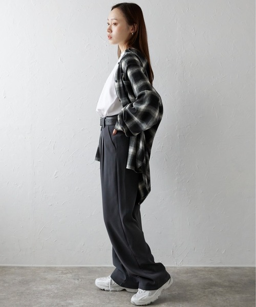 ap retro パンツ ベルト付きトラウザーパンツ レディース : ZOZOTOWN