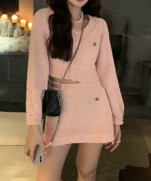gossip!ロサンゼルス ニット セーター かぎ編み風フェミニン
