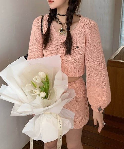 gossip!ロサンゼルス ニット セーター かぎ編み風フェミニン