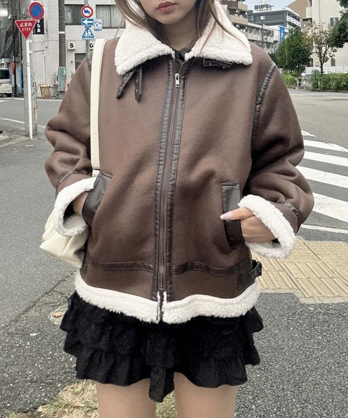 AS KNOW AS（アズノゥアズ） ムートンコート ボアコート フェイク