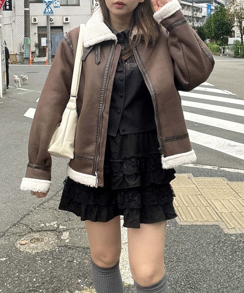 AS KNOW AS（アズノゥアズ） ムートンコート ボアコート フェイク