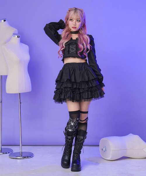Diable baiser スカート リボンチュールタイプorタックフレア