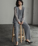 パーティードレス パンツドレス シアースリーブ...の詳細画像2