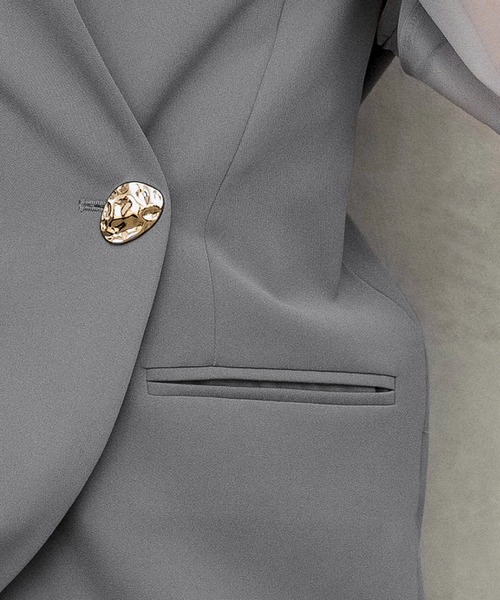 Flolia フロリア シアースリーブジャケット・オールインワンパンツ2点セット フロリア Flolia シアースリーブジャケット・オールインワンパンツの2