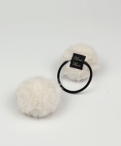 CEMO NEMO（セモネモ） ヘアゴム ファー ボンボン ヘアゴム 2セット