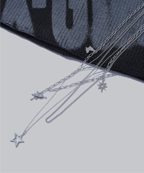 X-girl ネックレス 3 CONSECUTIVE STAR NECKLACE レディース
