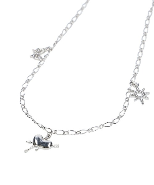国内配送★X-girl★3 CONSECUTIVE スター ネックレス 可愛い X-girl ネックレス 3 CONSECUTIVE STAR NECKLACE レディース