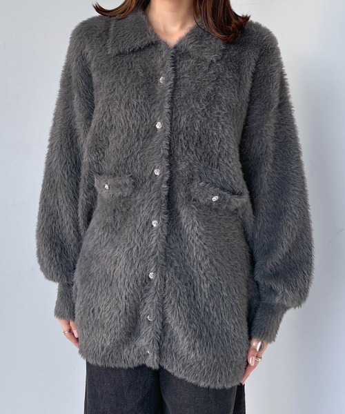 Heather（ヘザー） ワンピース シャギーポロニットミニワンピース