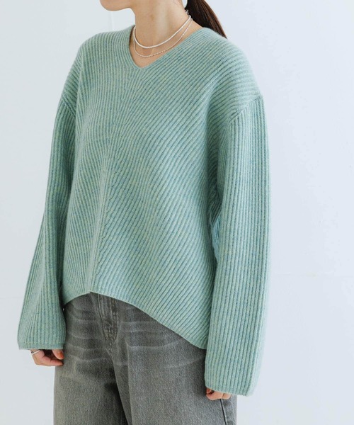ニット セーター HAMILTON WOOL 畦Vネックニット レディース URBAN RESEARCH ニット セーター HAMILTON WOOL 畦Vネックニット