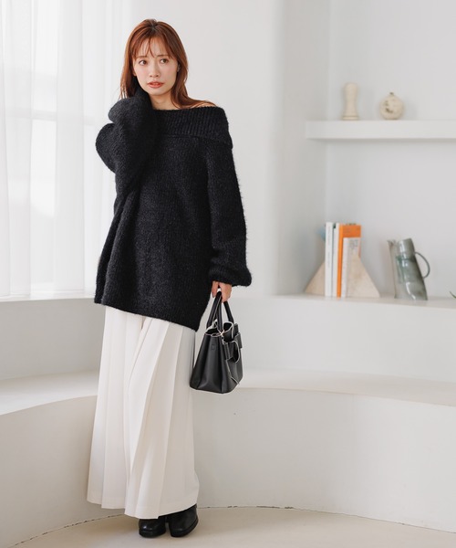 mysty woman（ミスティウーマン） ニット セーター ラメシャギー