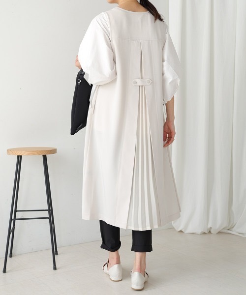 euwイユー　ロングジレ YEVS｜全開ZIPVネックロングジレ | Rakuten Fashion(楽天