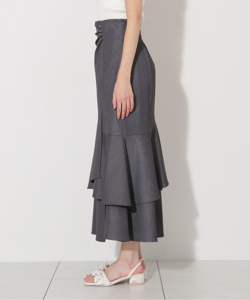新品ジルスチュアートJILLSTUARTフリルティアードウールスカート清楚高品質 フリルテープティアードスカート | JILL by JILL STUART（ジル