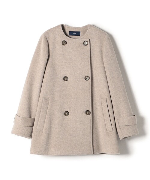 「SHIPS」 ピーコート MEDIUM ネイビー レディース_画像3