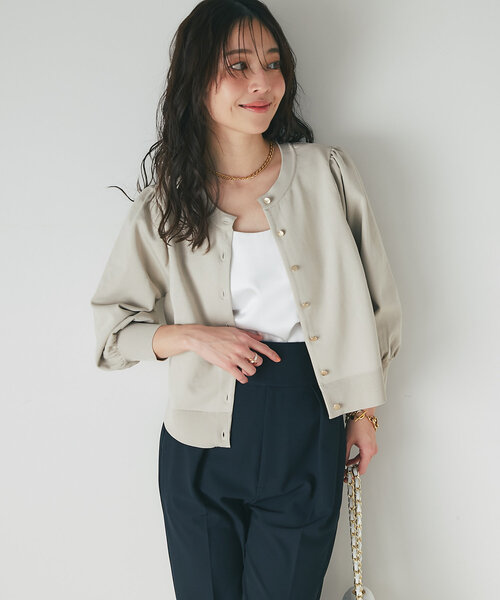 【愛されニット】スポンディッシュ2WAYクロップドカーディガン La boutique Bonbon カーディガン 「愛されニット」スポン