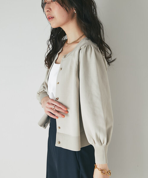 【愛されニット】スポンディッシュ2WAYクロップドカーディガン La boutique Bonbon カーディガン 「愛されニット」スポン