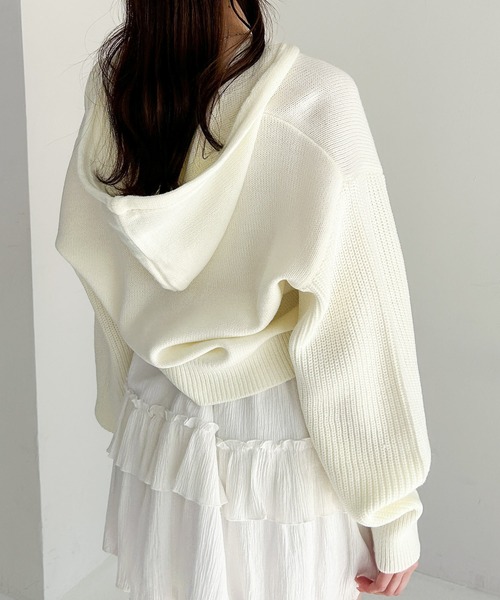 Heather（ヘザー） ニット セーター ニットZIPフーディ 322184
