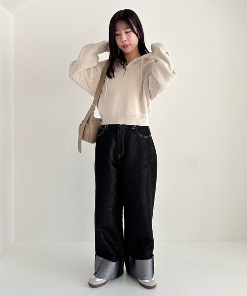 Heather ニット セーター ニットZIPフーディ 322184 レディース