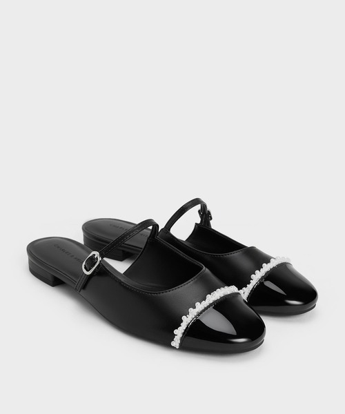 CHARLES ＆ KEITH（チャールズ&キース） サンダル ミュール パール