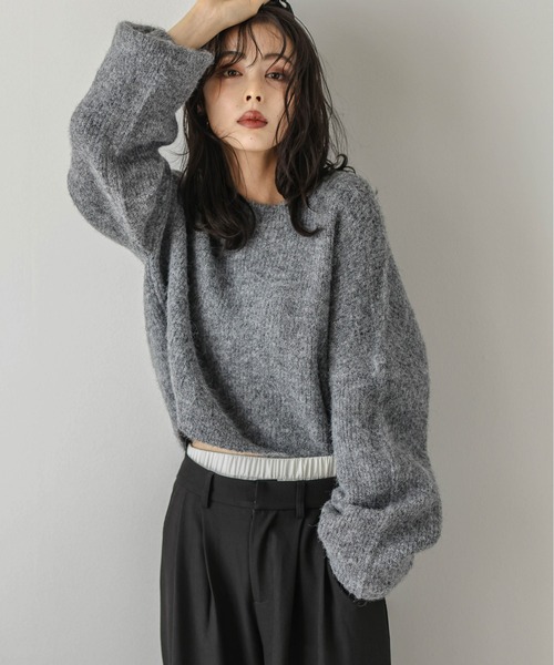 「La-gemme」 長袖ニット フリー ピンク レディース_画像6