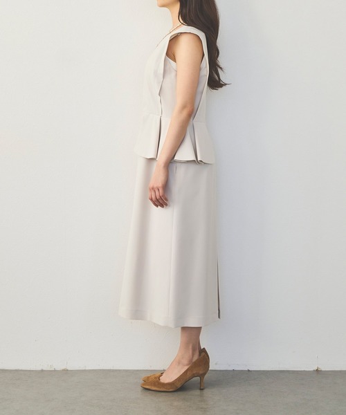 Sirin ドレス 袖取り外し2wayペプラムワンピース「日本製