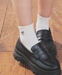 靴下 ワンポイントショート丈ソックス レディースの詳細画像1