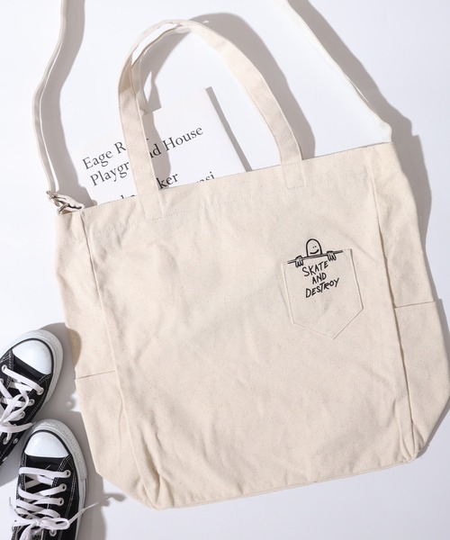 THRASHER トートバッグ キャンバス2WAYトートバッグ メンズ