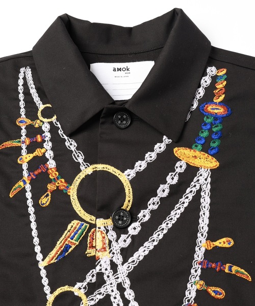 amok（アモク） シャツ AMULET EMBROIDERY SHIRT メンズ レディース
