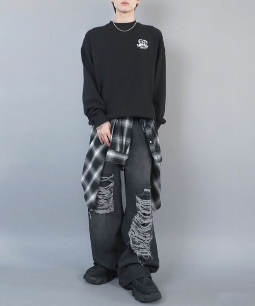 SPINNS トレーナー スウェット バックプリントスウェット/8ボール