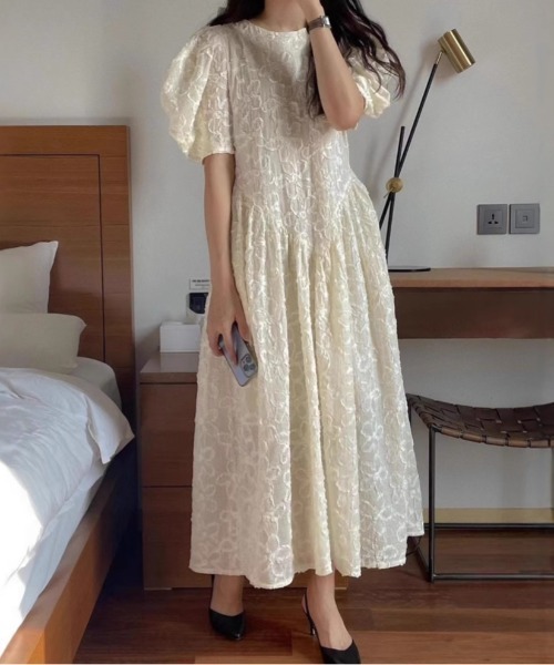 FREE STYLISTS ドレス YUGA_YGMC エンボス加工ドレスワンピース