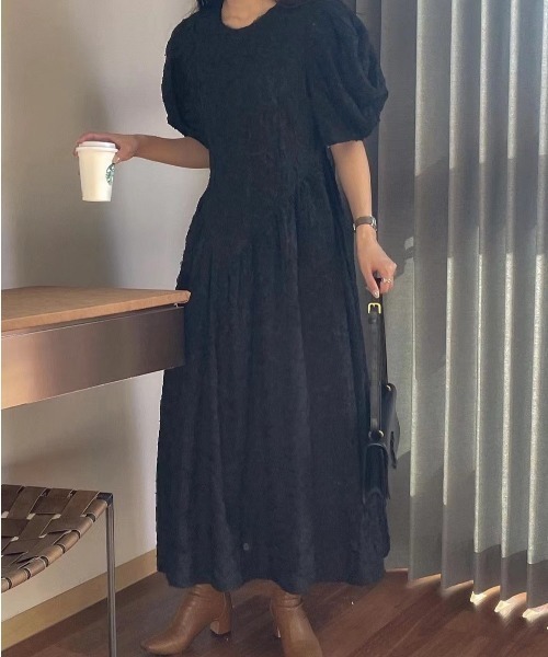 FREE STYLISTS ドレス YUGA_YGMC エンボス加工ドレスワンピース