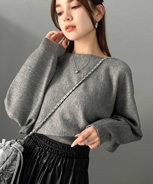 「mily bilet」 ニットアンサンブル MEDIUM チャコールグレー レディース_画像4